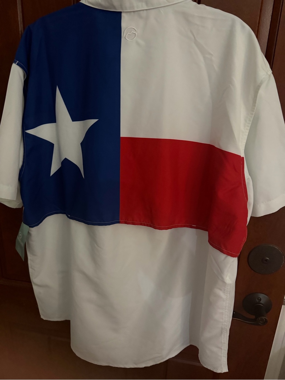 Magellan Men's NWT Texas  Flag Shirt - White/Blue/Red Star Panel $18